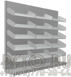 Стеллажи с полками лотками