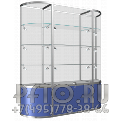 Стеклянные витрины из алюминиевого профиля.серия Изумруд
