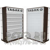 Торговый табачный шкаф с рулонной шторкой с 7-ю гравитационными полками