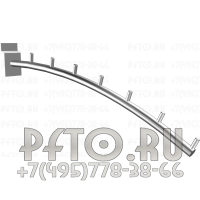 Кронштейн на экономпанель круглая изогнутая труба с семью штырьками