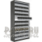 Табачный шкаф десятиуровневый с синхронными дверями в открытом состоянии
