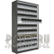 Шкаф девятиуровневый для табачных упаковок с синхронными дверями в открытом состоянии
