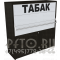 Шкаф трехуровневый для продажи кальянного табака с синхронными дверями с тумбой с распашными дверями в закрытом состоянии