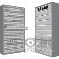 Металлический шкаф для сигарет с синхронизированными створками десять уровней полок