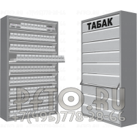 Металлический шкаф для сигарет с синхронизированными створками девять уровней полок