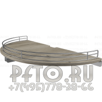 Фронтальный ограничитель для полукруглой торцевой полки из ЛДСП