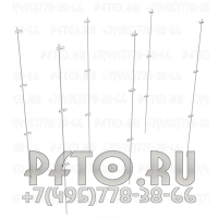 Набор  комплектующих на  прутковой системе для регулировки полок в прилавках