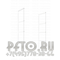 Комплект подсветки Led линейками мощностью 7w. для трёх уровней полок на прутковую систему.