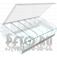 Полка с разделителями и прозрачной крышкой