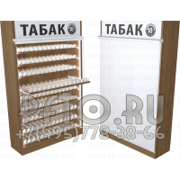 Стеллаж для сигаретных изделий с девятью уровнями полок с пружинными толкателями