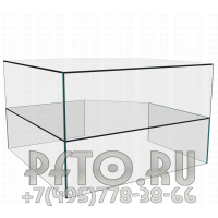 Стеклянная надстройка для углового хлебного прилавка 