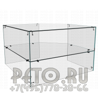 Стеклянная угловая надстройка на прилавок 