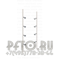 Точечная подсветка галогеновыми светильниками на 4 уровня полок